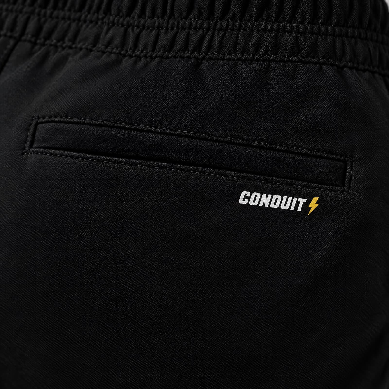 Conduit Training Short, rear pocket mark